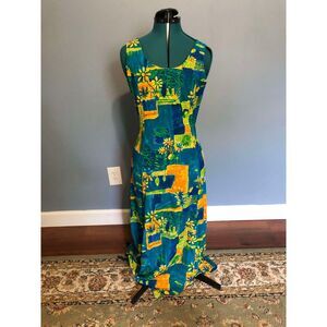 Big Hed Designs 1990's Vintage Retro Hawaiian Maxi Dress, size S